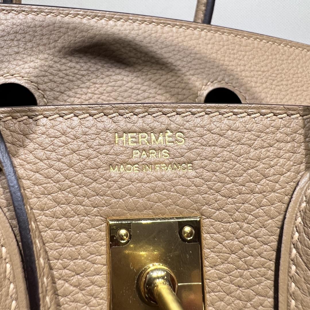 Birkin 25 Platinum Togo OM Chai Masala Milk Tea Color Inner Seam Gold Buckle Purchase Level To
