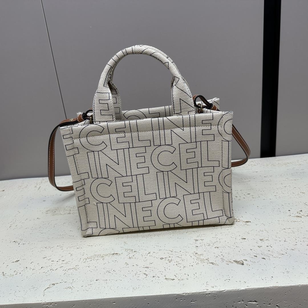 celines new CABAS THAIS printed fabric handbag with linen lettering cannot accommodate tablets