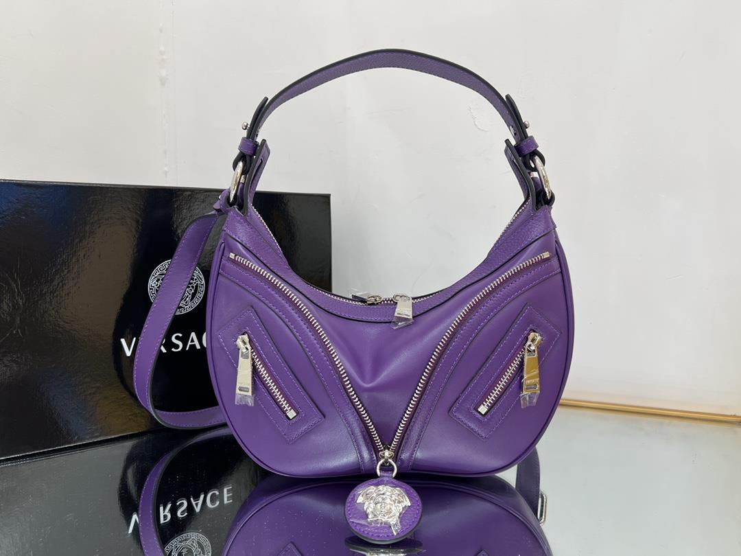 Medium MedusaVersaces new crescent bag can be worn across the body or under the armpit The new moo