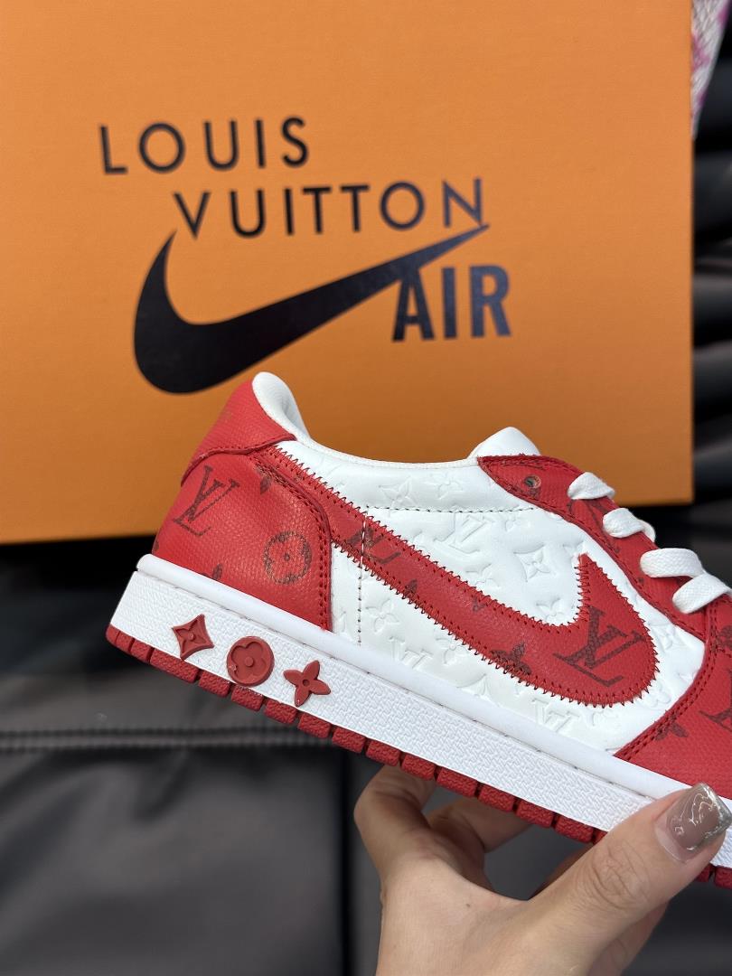 l v x Nike Joint Low top Casual Sports Shoes Carefully Made of The First Layer of Cowhi