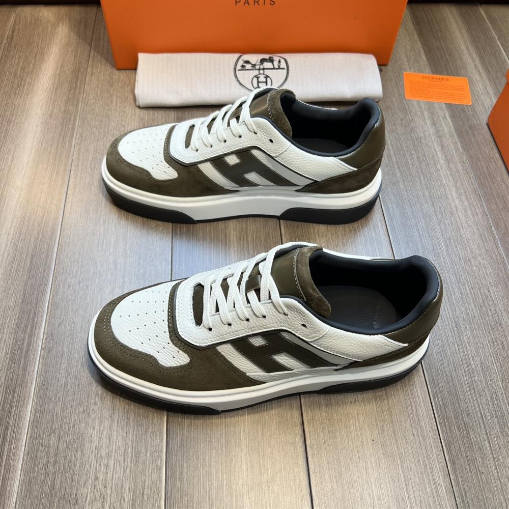 HERMES Hermes High quality original orderUpper embossed calf leather suede calf leather