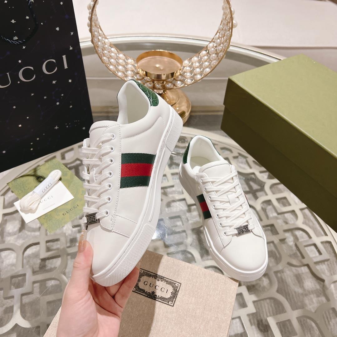 gucci Guccis latest Ace series Pro edition small white shoesThe original purchase and dev