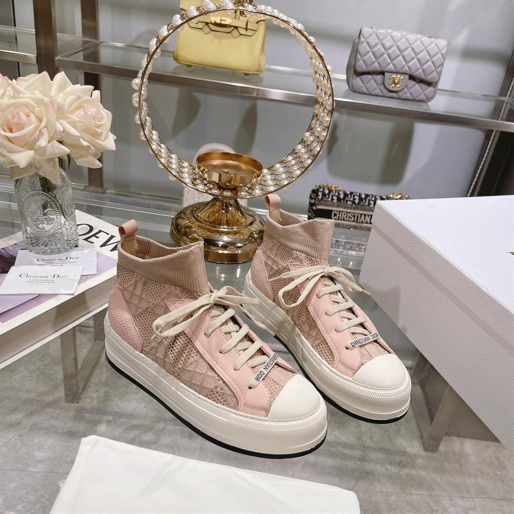 Factory High version Dior Alps exclusive high cut casual canvas shoes and bootsThe original purchase development and production are made of imported
