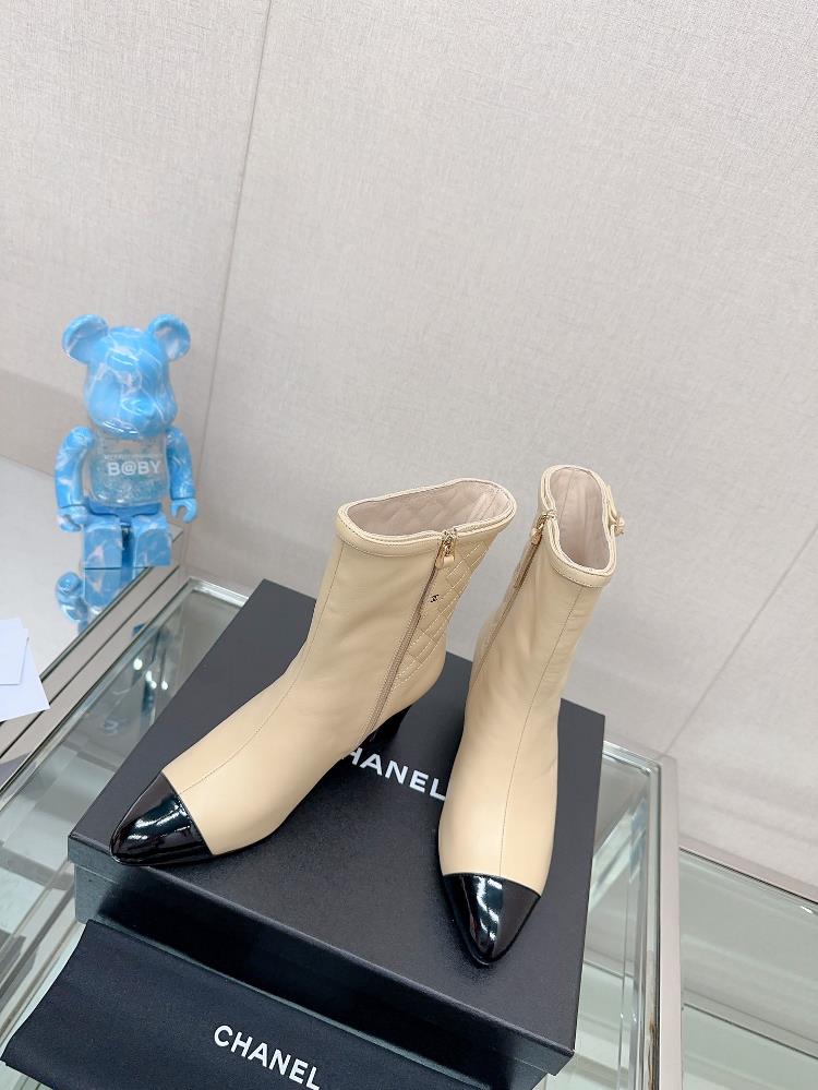 Short boots Long boots 23Ss Autumn and Winter Chane Xiaoxiang New Back Lingge Coarse Heels Short Boots and Long BootsThis winter highend and trendy c
