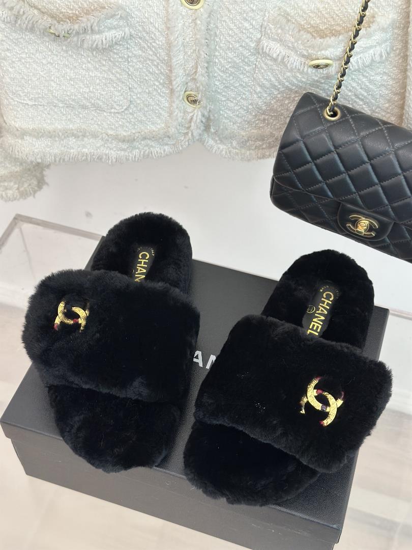 factory price chane xiaoxiang classic double c mermament mao mao slipper mandarin autumn and winter