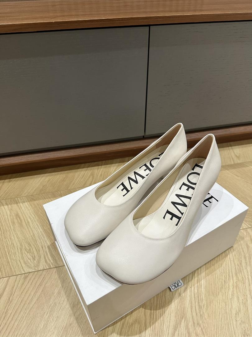 Loewe Loewe 23f New Heel Shoe Series All Cowhide Lambskin Lining with True Leather Sole Heel Heights