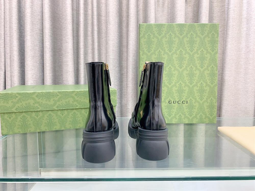 Gucci Counter New Side Zipper Ankle Boots The original version is reproduced with a supe