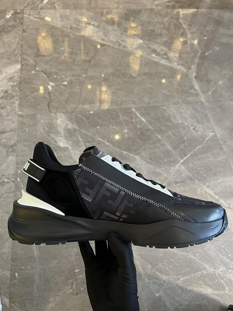 Fendi Flow One Step Sneaker Mens ShoePaired with elastic shoelaces and elastic inserts the wav